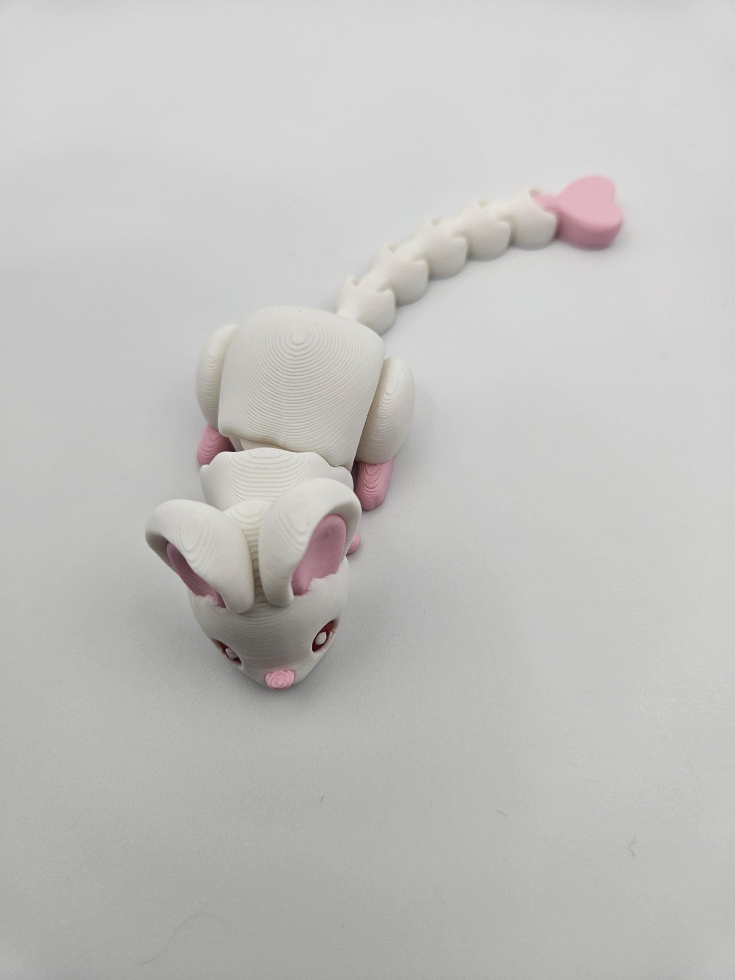 Albino Mouse with Heart Tail