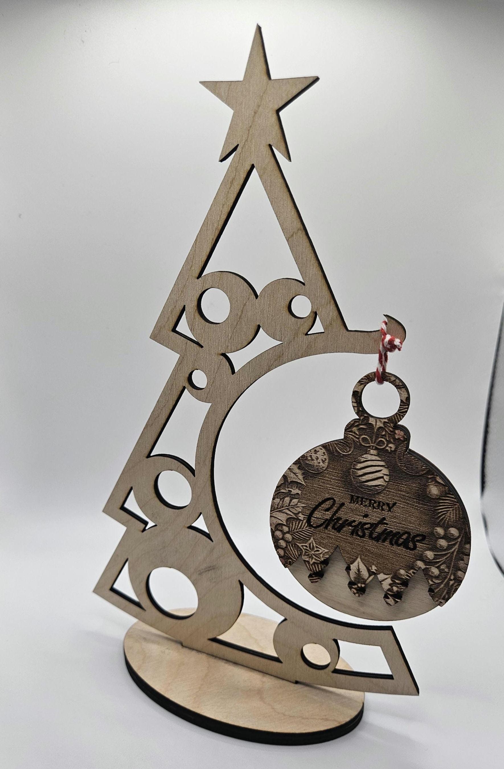 DIY Wooden Christmas Tree Ornament Holder Kit