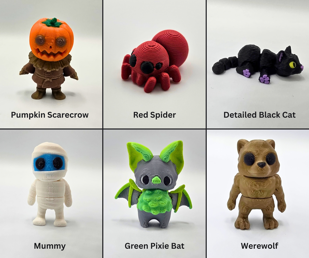 Halloween Pocko Pets | 3D Printed Articulating Mini Fidget Toys