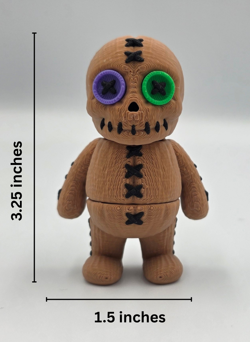 Voodoo Doll 3D Printed Articulating Flexi Figurine