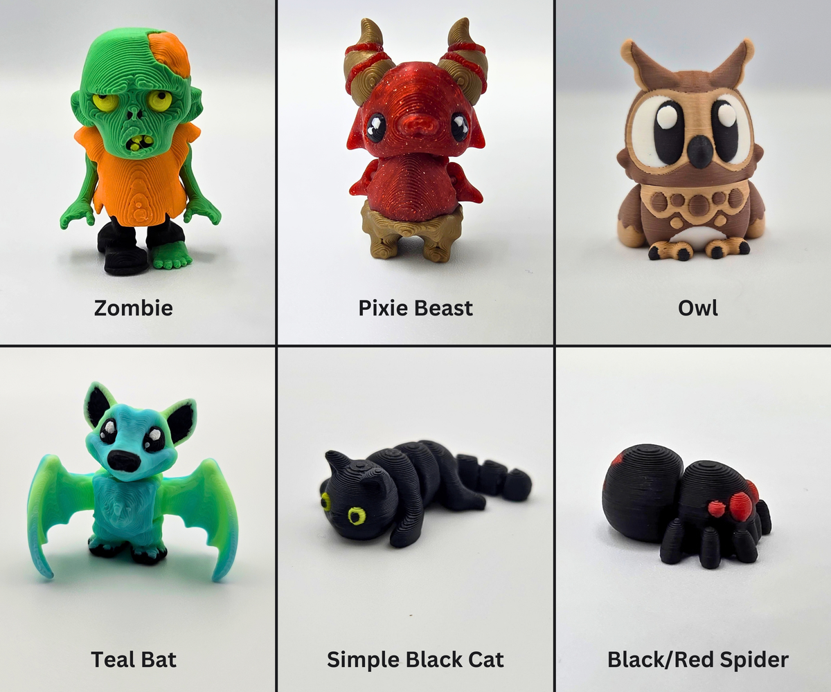 Halloween Pocko Pets | 3D Printed Articulating Mini Fidget Toys