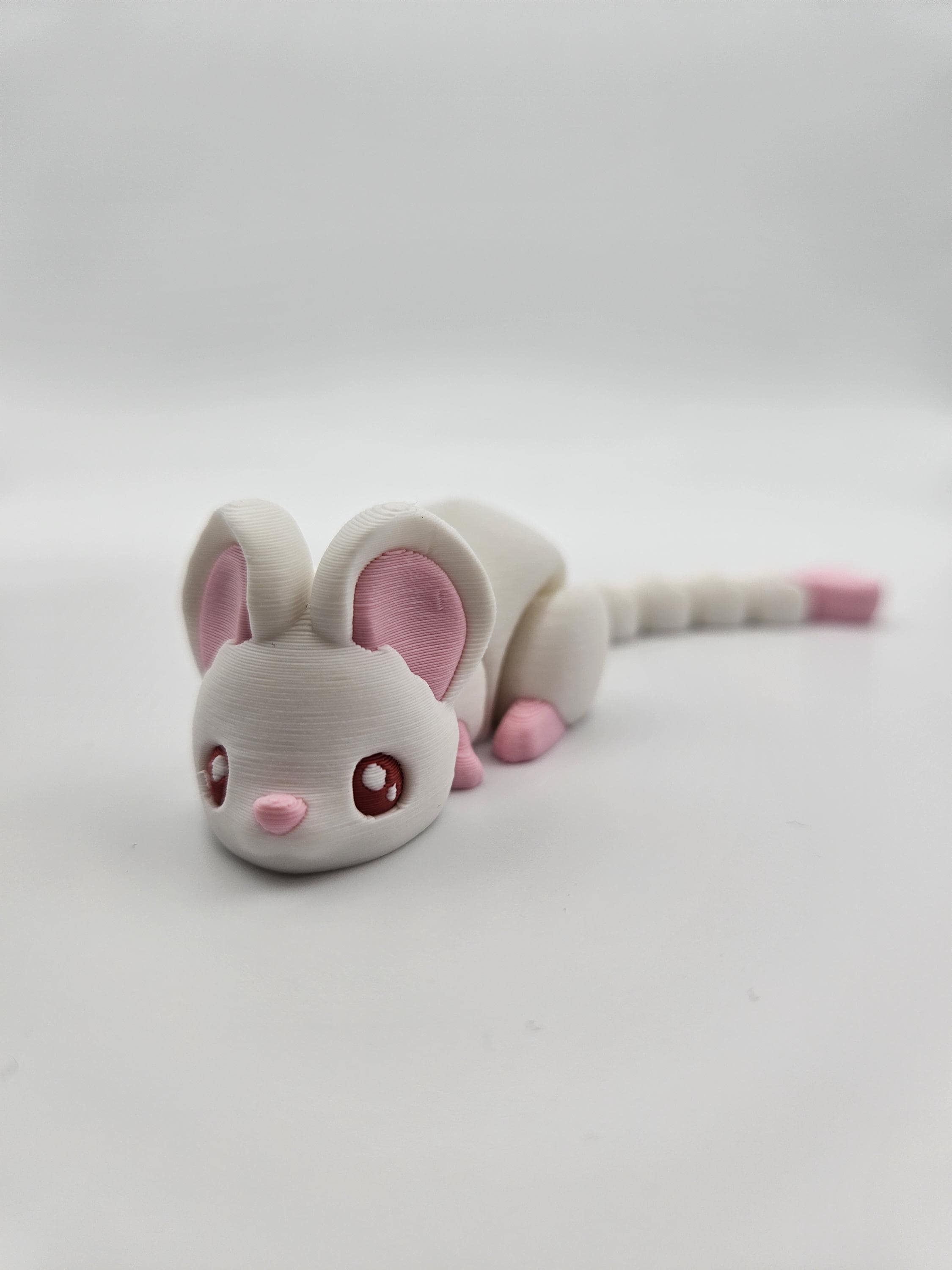 Albino Mouse with Heart Tail