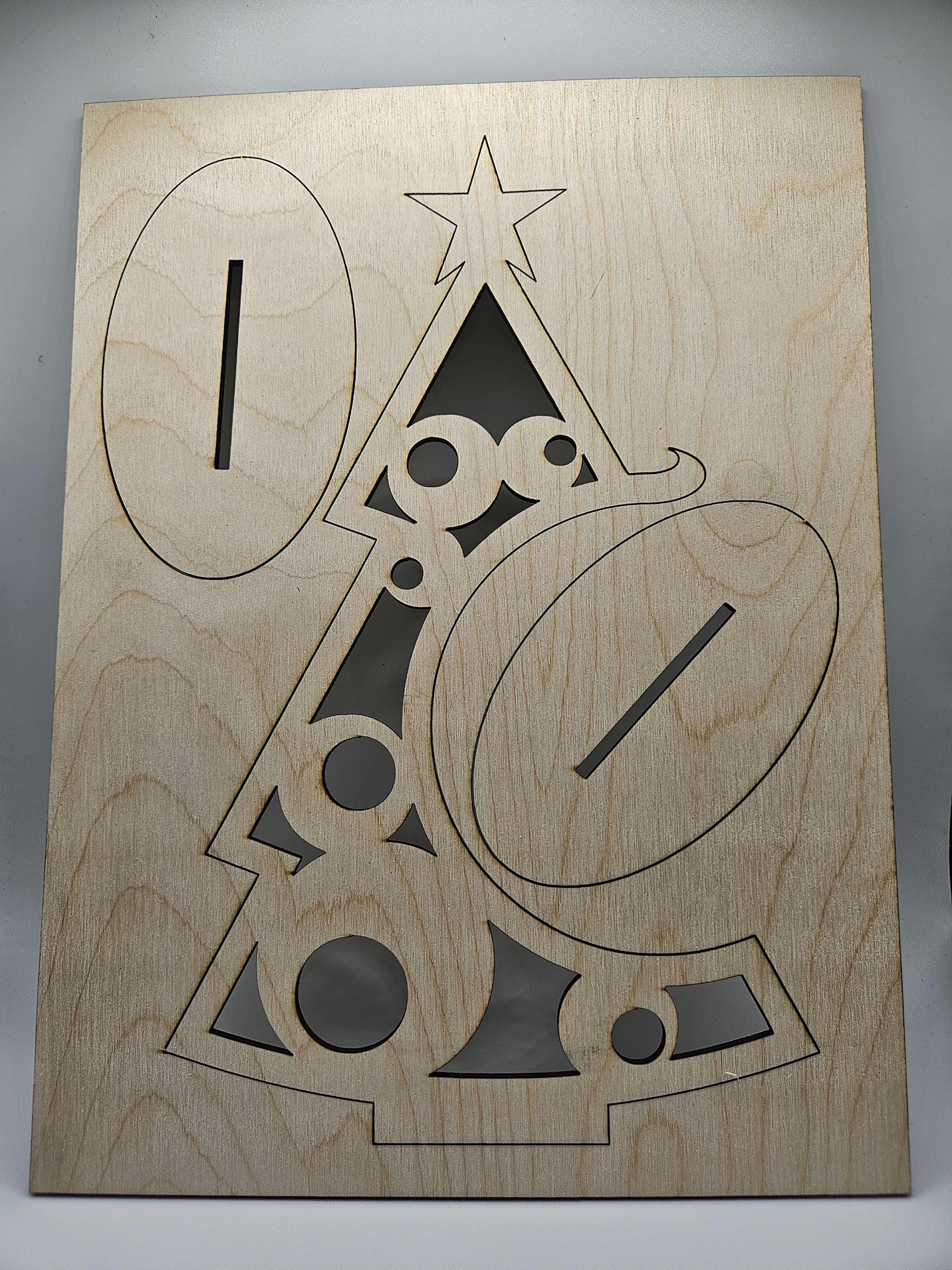 DIY Wooden Christmas Tree Ornament Holder Kit